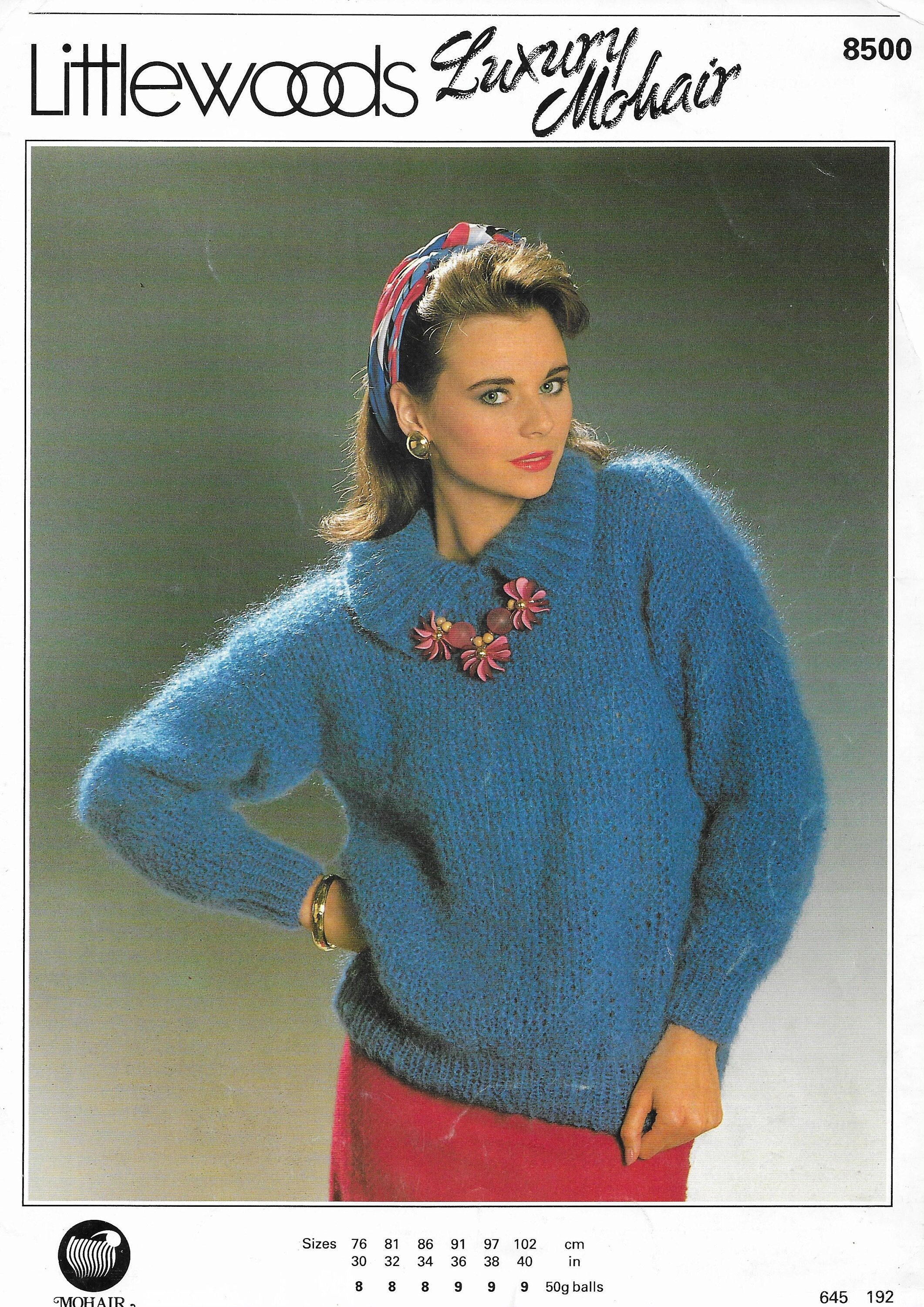 Womens Mohair Sweater Knitting Pattern, PDF, Ladies Jumper Womens Mohair Sweater Knitting Pattern, PDF, Ladies Jumper