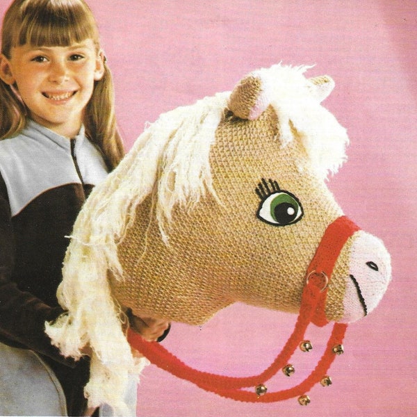 Hobby Horse Vintage Knitting Pattern • Children, Boys, Girls Hand Knitted Toys, Gifts • PDF Instant Download • Robin DK