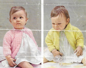 2 Baby Jackets Vintage Crochet Pattern PDF • 12-18 Months • Coat & Matinee Coat • 21" • Patons Beehive 3 Ply • PDF Instant Download