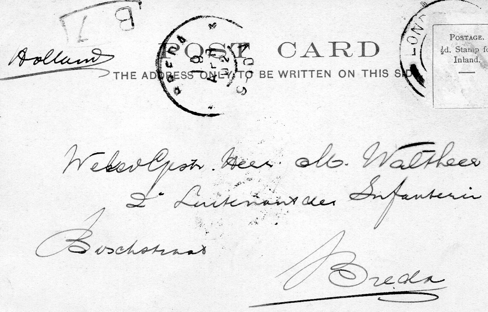 Kensington Palace London England Vintage Postcard Posted Etsy