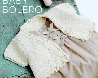 Baby Bolero Knitting Pattern • To Fit Newborn - 18 months • PDF Instant Download • Rowan DK