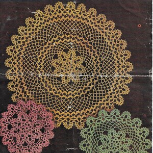 Table Mats Crochet Pattern, Vintage Doilies, Place Mats, Home Decor Designed by Penelope • &quot;Sobritto&quot; Crochet • PDF Instant Download • 1267