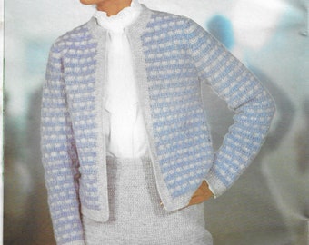 Ladies Jacket & Skirt Vintage Crochet Pattern • Girls, Womens Suit • 32-42" • Robin DK • PDF Instant Download