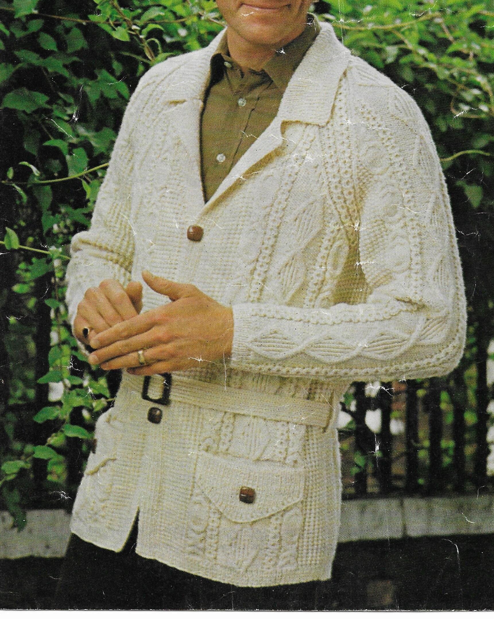 Mens Jacket Knitting Pattern PDF Vintage 1970s 3648 Etsy