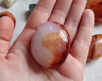 Carnelian Palm Stone Polished Natural Stone