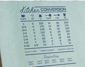 Tabla de cortar de vidrio templado, tabla de conversión de medidas para repostería, guía de medidas para hornear, regalo de inauguración de casa, regalo de repostería, decoración útil para la cocina