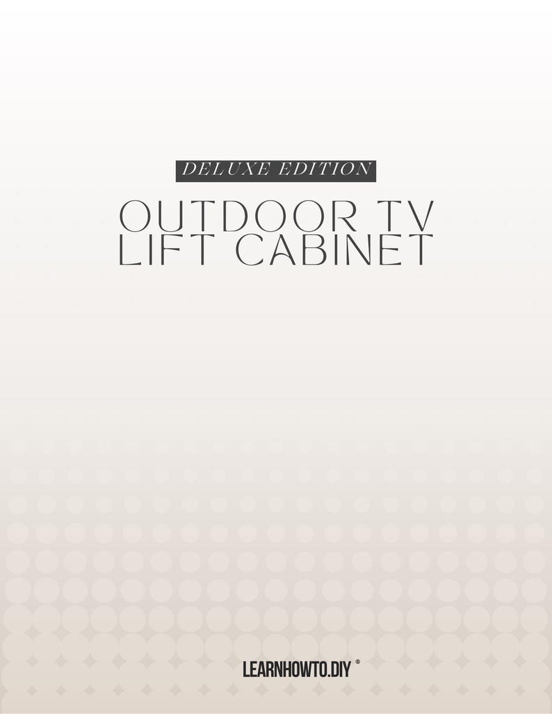 DIY Outdoor TV Console Woodworking Plans, TV Lift Cabinet (pdf) image 4