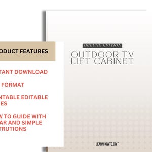 DIY Outdoor TV Console Woodworking Plans, TV Lift Cabinet (pdf) image 6