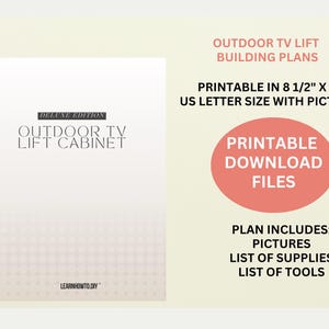 DIY Outdoor TV Console Woodworking Plans, TV Lift Cabinet (pdf) image 8