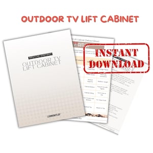 DIY Outdoor TV Console Woodworking Plans, TV Lift Cabinet (pdf) image 7