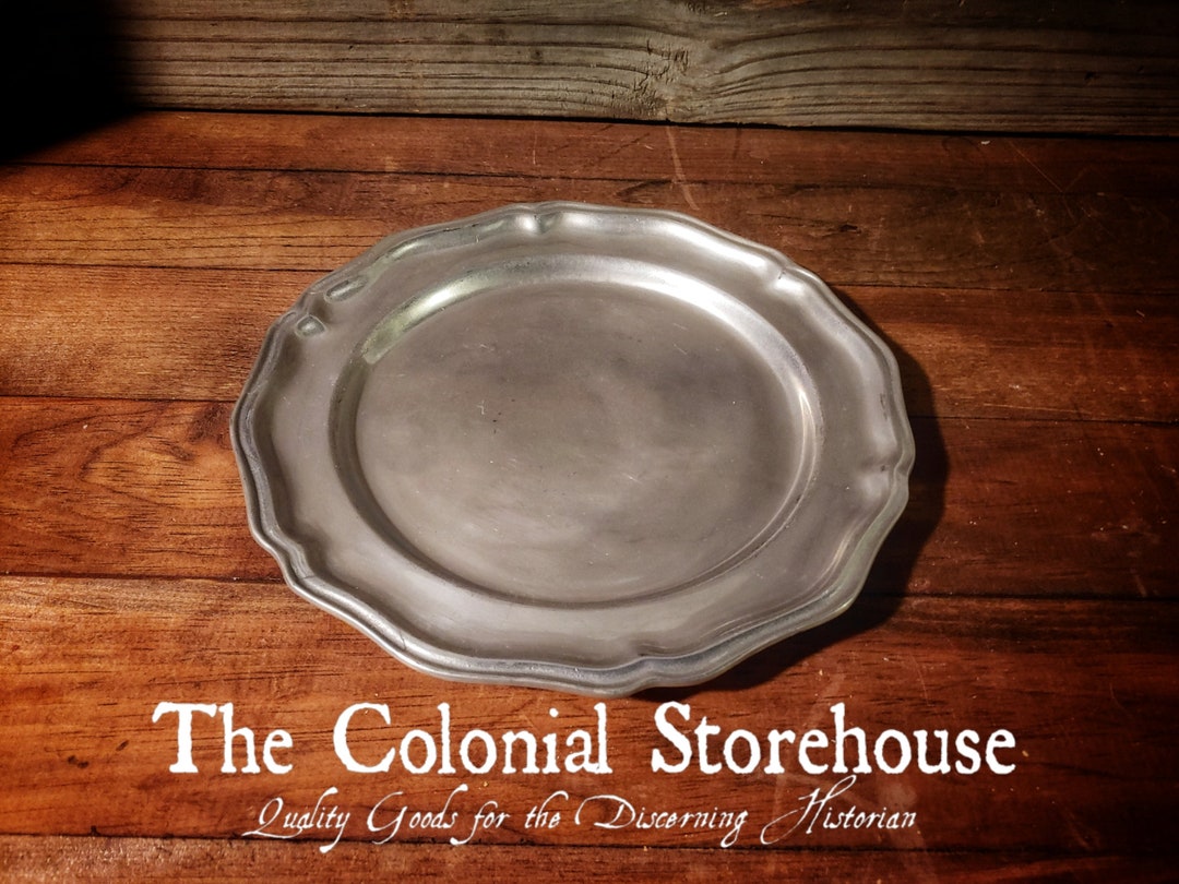 Scalloped Pewter Dinner Plate Etsy
