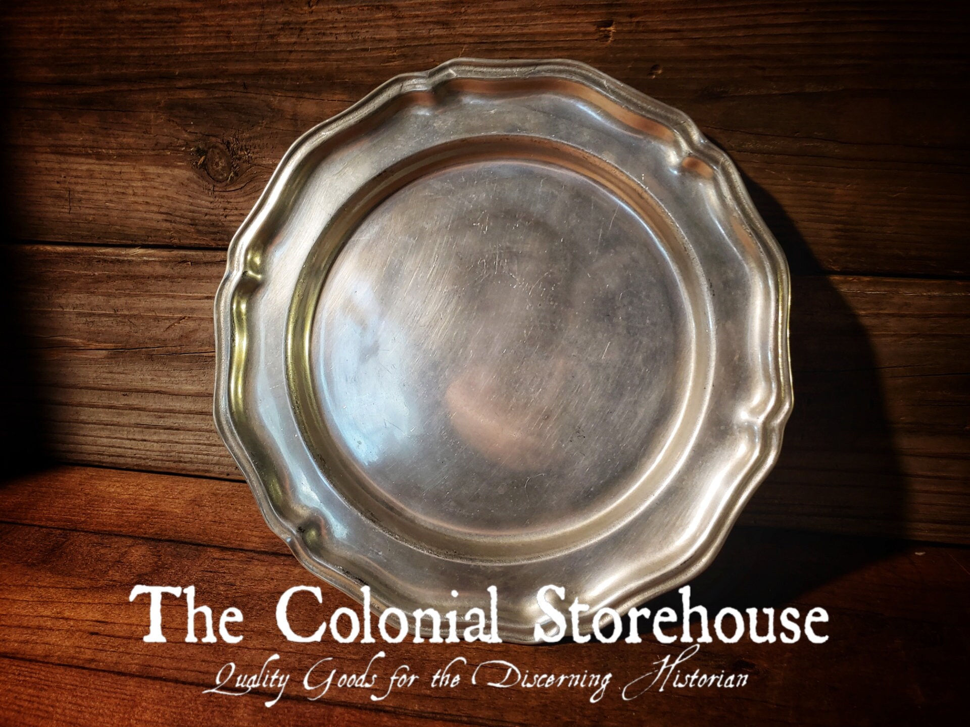 Scalloped Pewter Dinner Plate Etsy