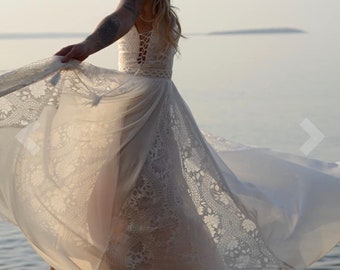 Beach Wedding Dress Plus Size | Etsy