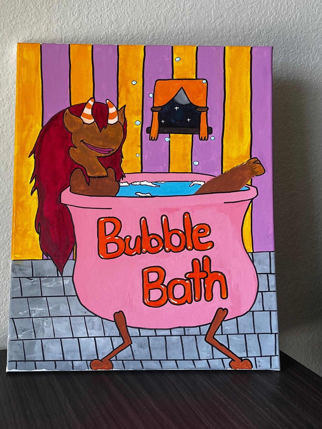 Hormone Monster Bubble Bath Canvas Etsy