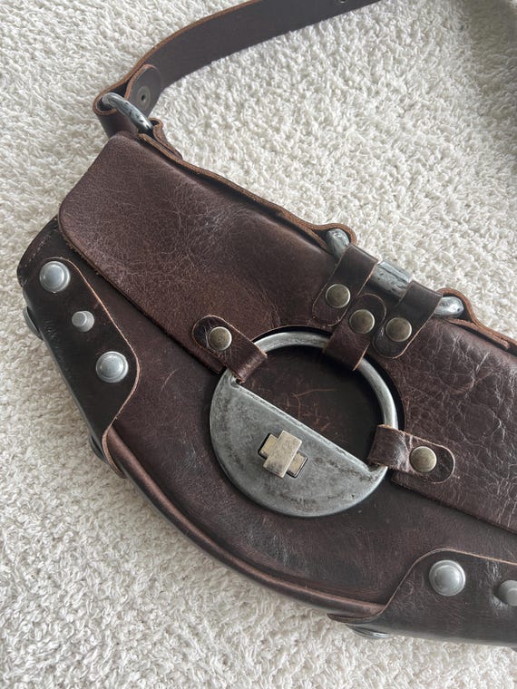 Buy RARE Diesel Vintage Archive Medieval Buckle Brown Leather 