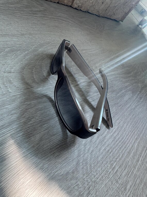 Vintage Dior Sunglasses – Gray Rectangular Wrapar… - image 3