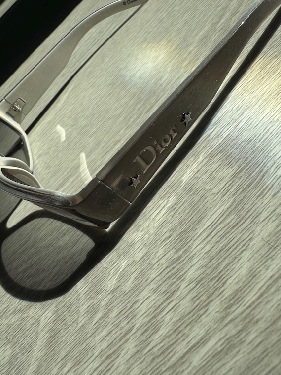 Vintage Dior Sunglasses – Gray Rectangular Wrapar… - image 2