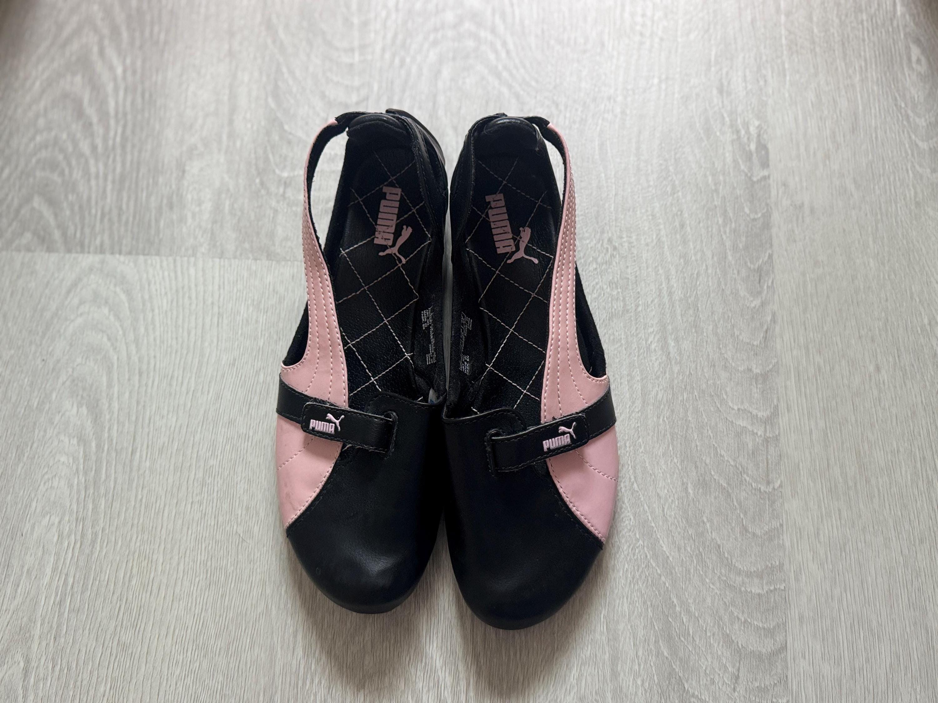 靴 puma 00s ballet shoes Vintage puma ballet core flats moto lacing 00s