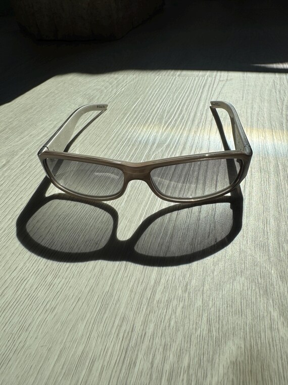 Vintage Dior Sunglasses – Gray Rectangular Wrapar… - image 5