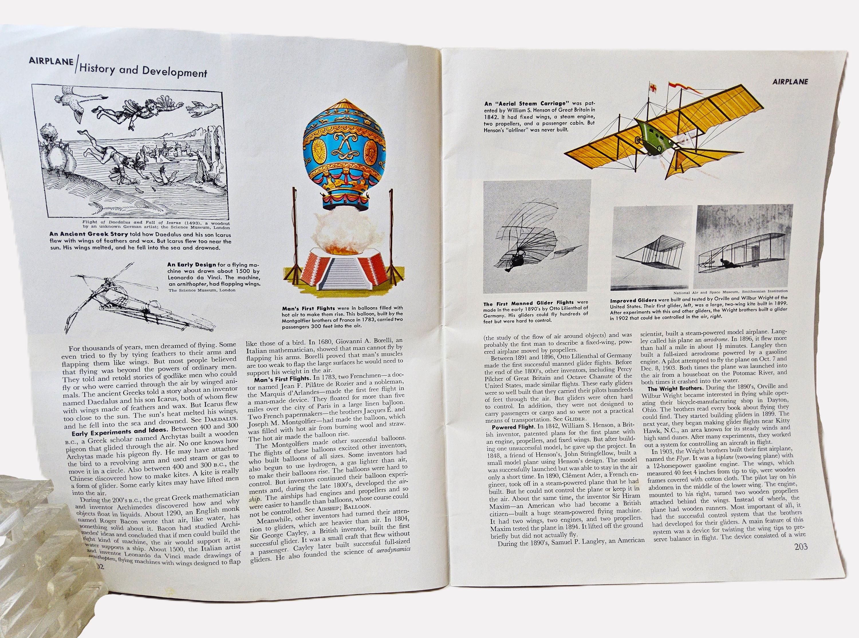 Vintage Promotional Pamphlet ~ Airplane ~ Reprinted From the World