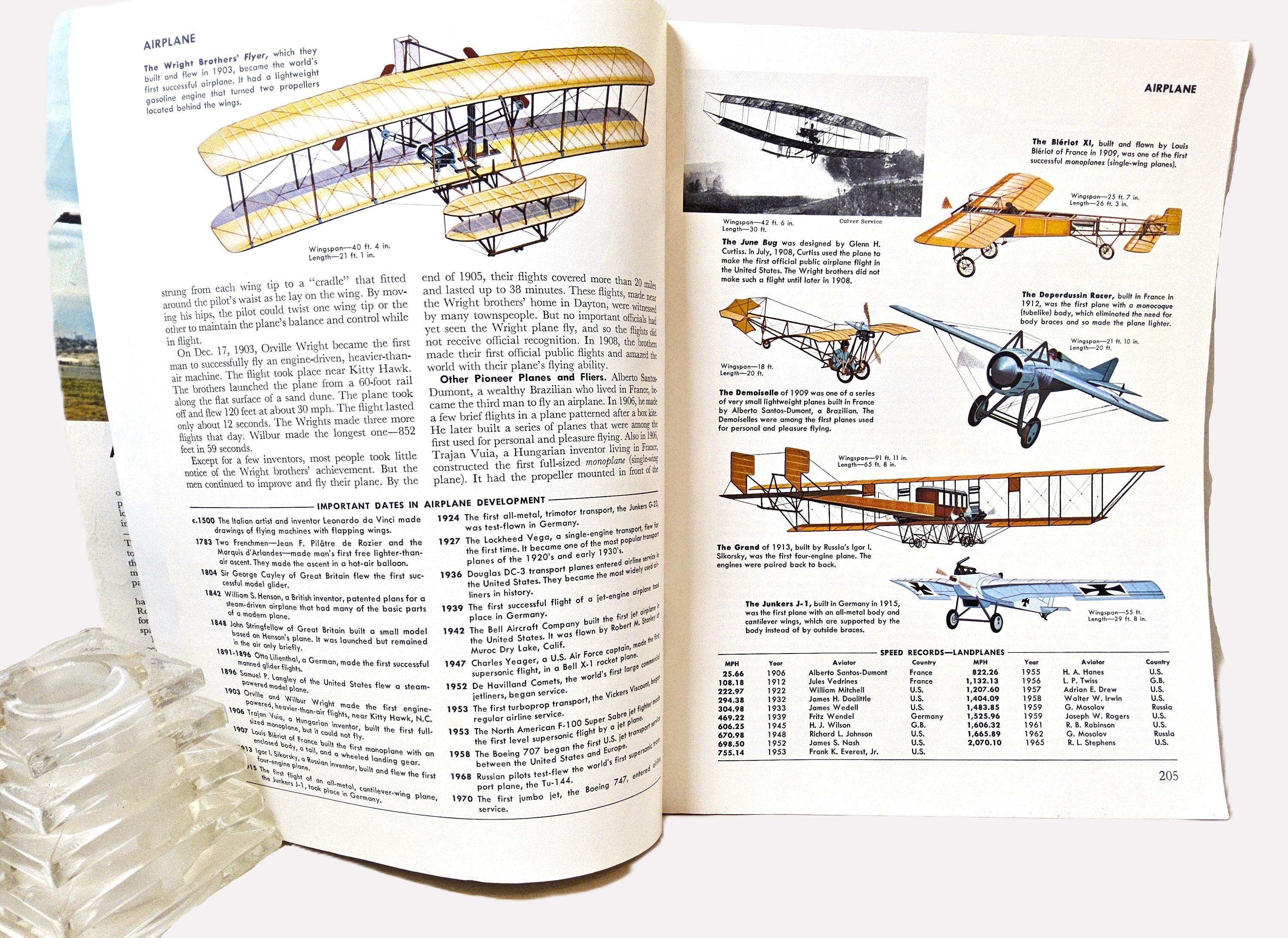 Vintage Promotional Pamphlet ~ Airplane ~ Reprinted From the World