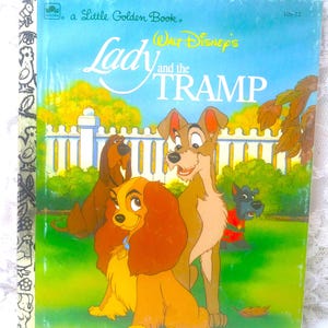 a Little Golden Book ~ Walt Disney&#39;s Lady and the Tramp ~ 1993 ~ Hardcover