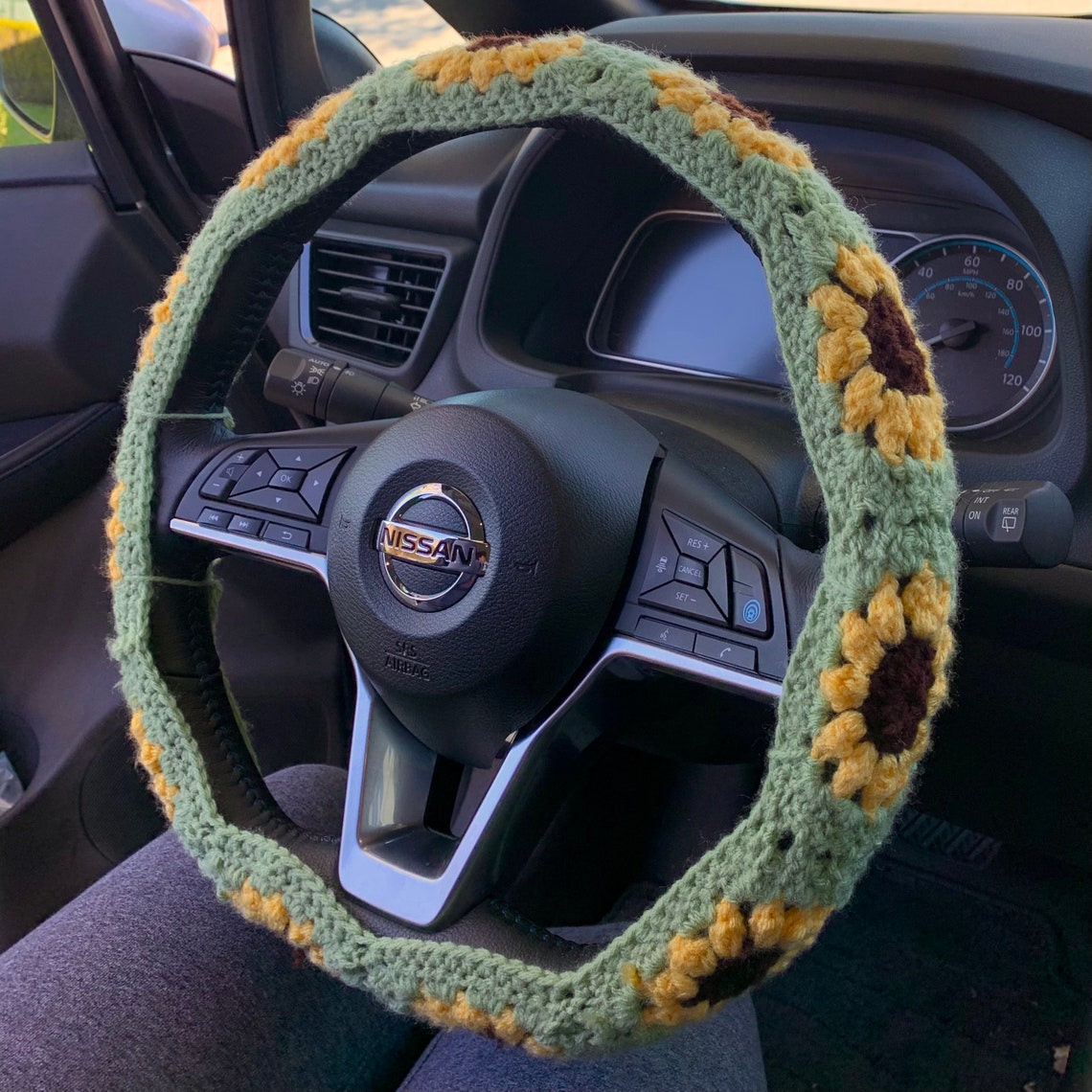 Crochet steering wheel cover Etsy