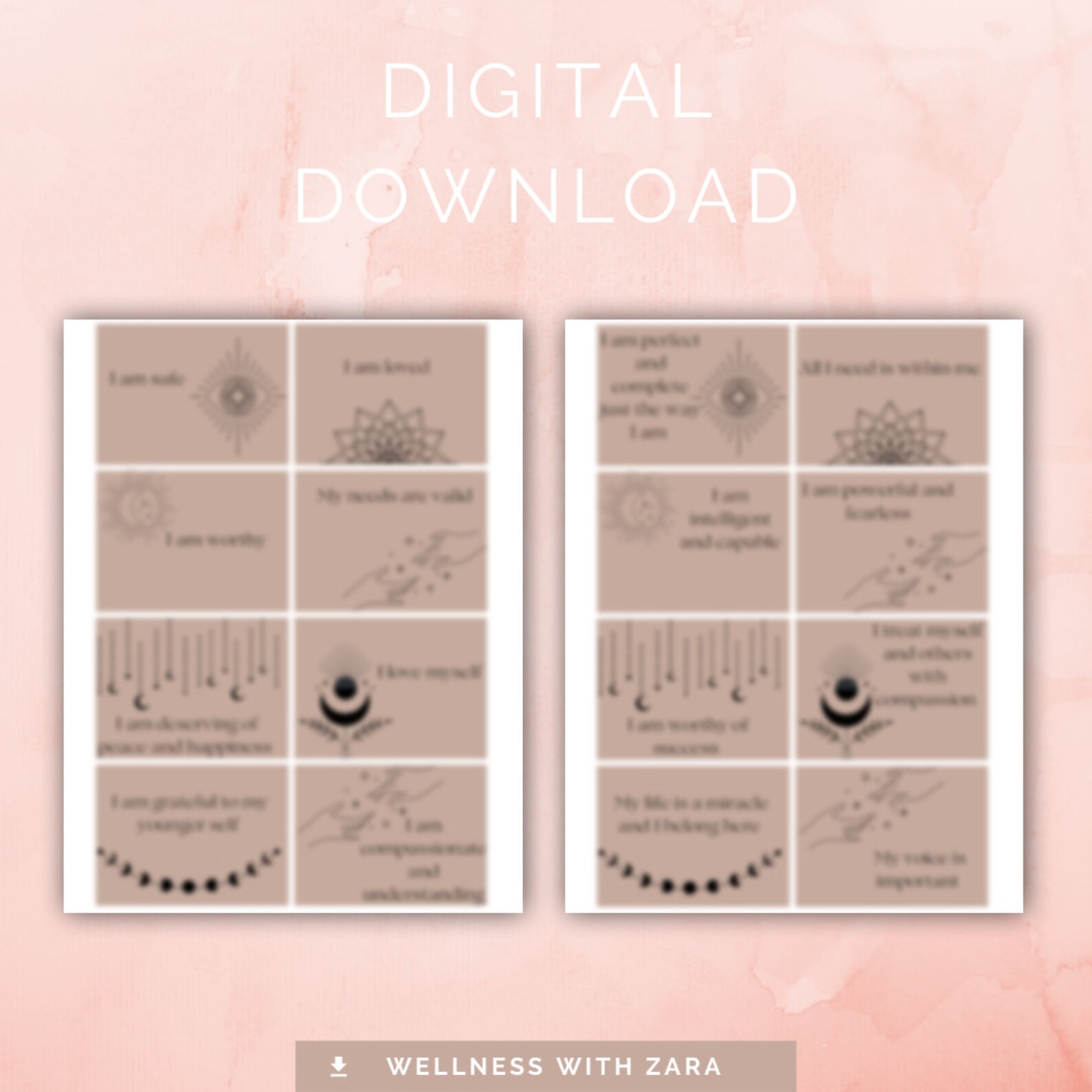 72 Powerful Affirmations for Self Discovery and Positive Self - Etsy UK