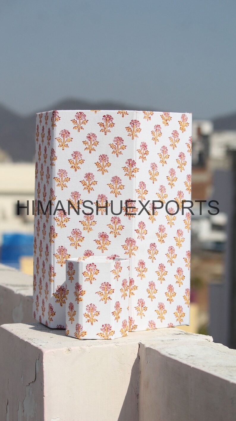 New Waste Bin Study Room Dustbin Hand Block Printed Handmade Etsy
