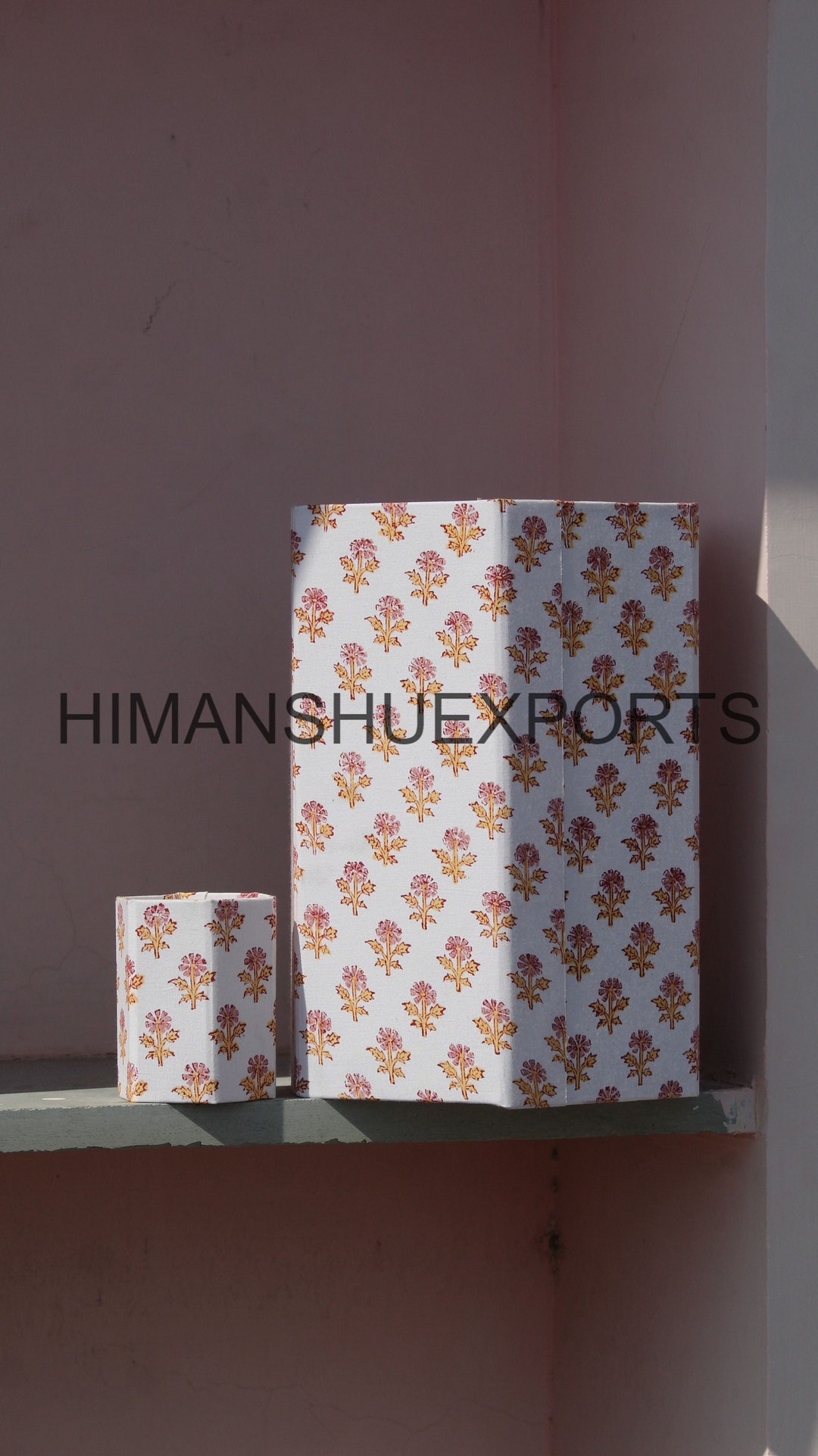 New Waste Bin Study Room Dustbin Hand Block Printed Handmade Etsy