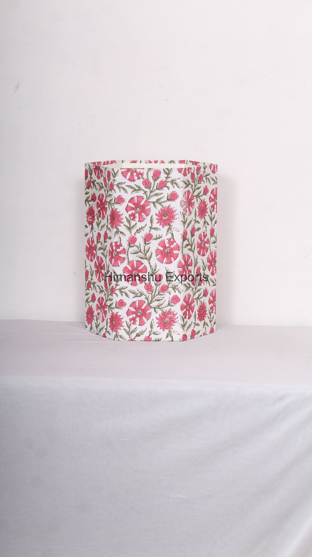Dustbin Print Waste Basket Garbage Can Dust Bin Indian Handmade Floral Print Paper ...