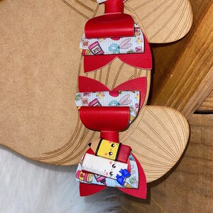 Pigtails, back to school bows. 4” each bow! With clay
