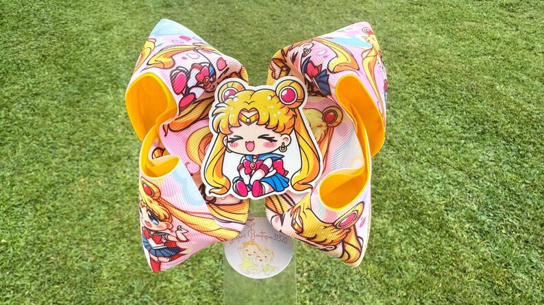 Inspired in sailor moon, boutique bow image 5