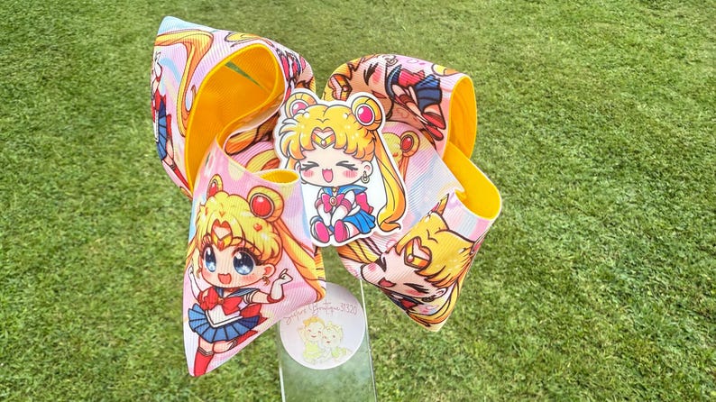 Inspired in sailor moon, boutique bow image 3