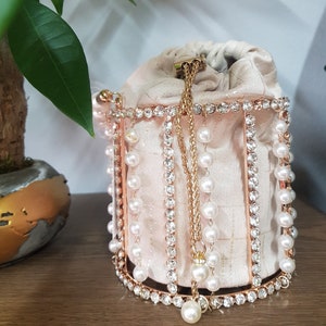 Mini Love Bucket Bag Pearl Children's Women's Cylinder Jelly Bag
