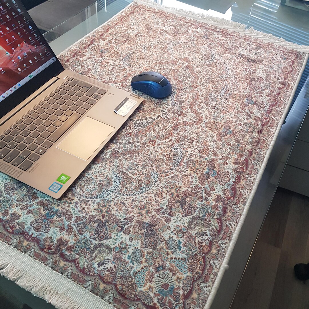 Persian Style Large Rug Mouse Pad, Patterned Desk Mat, Office Decor ...