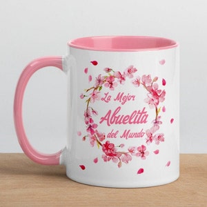 La Mejor Custom (Abuela, Abuelita, Tia) koffiemok, Espanol oma mok tante, cadeau Abuelita