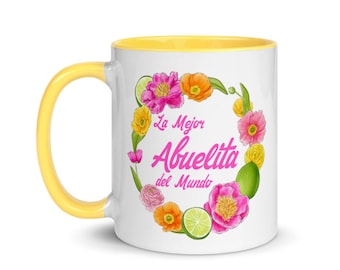 La Mejor Abuelita del Mundo Custom Gift Mug, Abuelita Coffee Mug, Custom Grandmother Mug, Espanol Abuela Mug