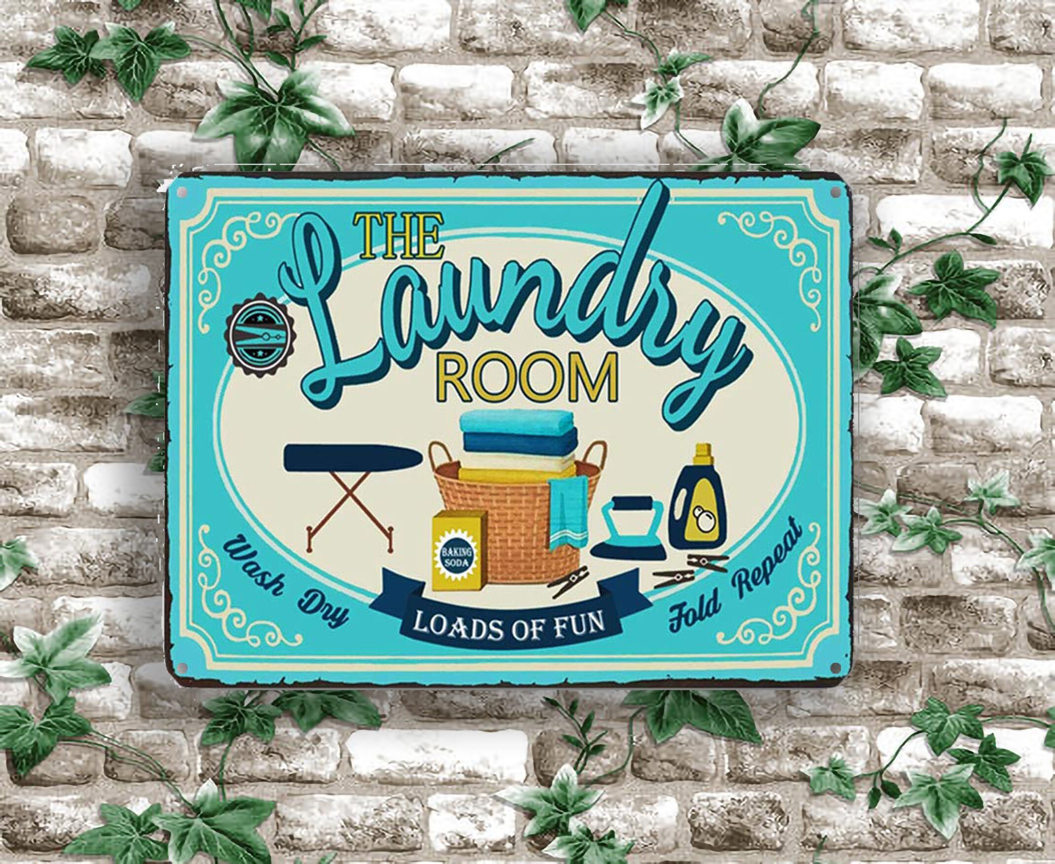 Laundry Room Vintage Metal Sign 11.8x15.7 Inch Laundry Room Etsy