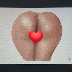 15 x 20 Vulva Aquarell Yoni Kunst Erwachsene Malerei Reifen