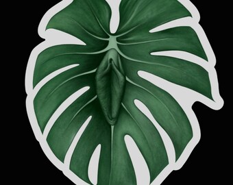 Mother Monstera Vulva Sticker
