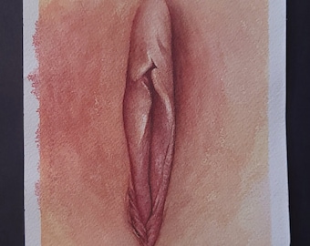 Vulva Watercolor Yoni Art Vagina Painting Pussy Illustration Body Positivity Design