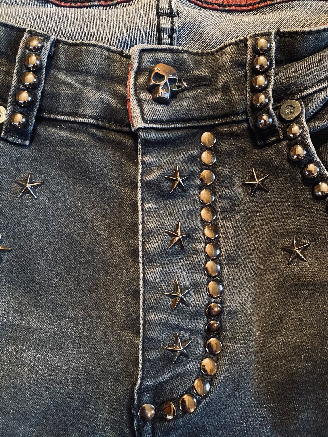 Rock 'n Roll Glam Metal Punk Studded Stage Pants Jeans Etsy