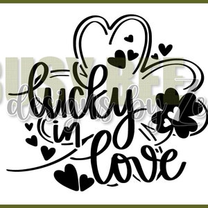 Afortunado en el amor SVG + PNG