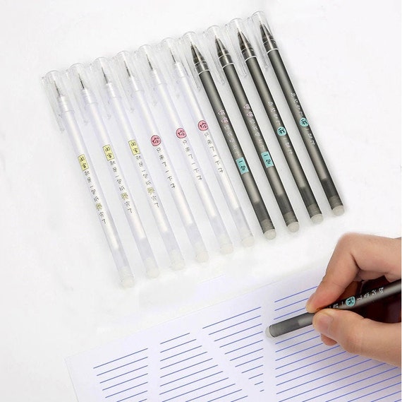 3Pcs/Set Erasable Gel Pens Blue Gel-ink Pens Writing Office School Supplies Set 