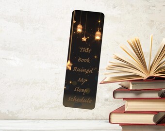Ruined Sleep Schedule Holographic Laminated Bookmark;Sassy Readers Club 2"x6" Bookmark