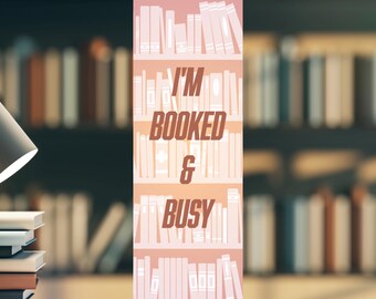 Booked and Busy Matte Laminated Bookmark;Sassy Readers Club 2"x6" Bookmark