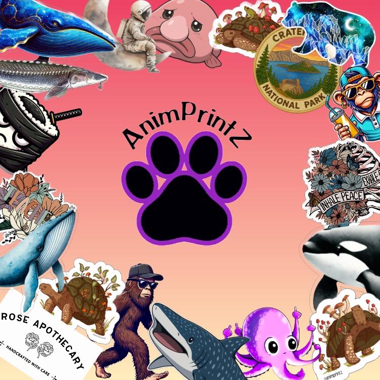 Animinis: PNW Fish Sticker Sheet, Waterproof Vinyl Stickers for Laptops ...