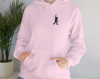 Felpa con cappuccio unisex Heavy Blend™ con la scritta "Bigfoot, I Don't Believe in Humans" (Bigfoot, non credo negli umani)
