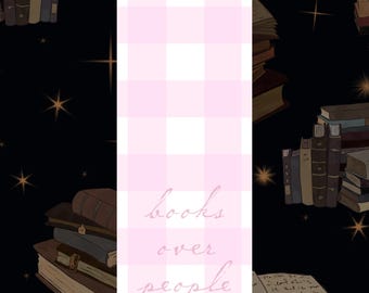 Book Over People Matte Laminated Bookmark;Sassy Readers Club 2"x6" Bookmark